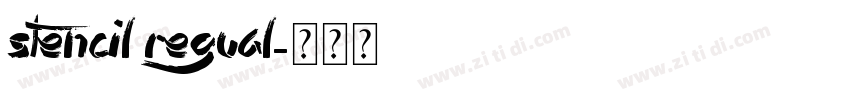 Stencil regual字体转换